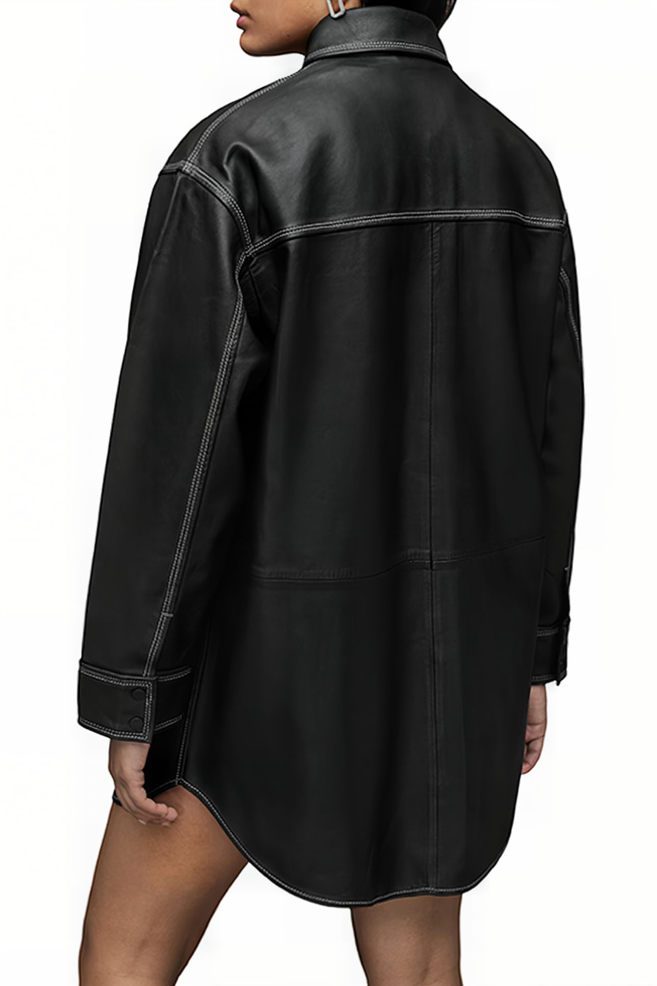 LILY LEATHER DRESS BLACK 2