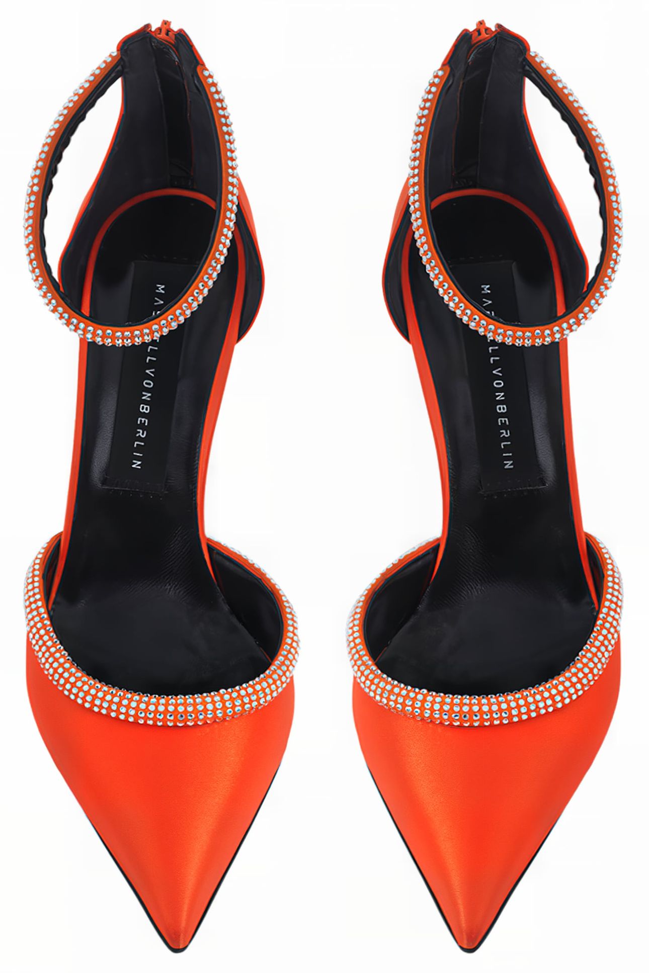 EMBELLISHED ANKLE-STRAP PUMPS FLAME 3