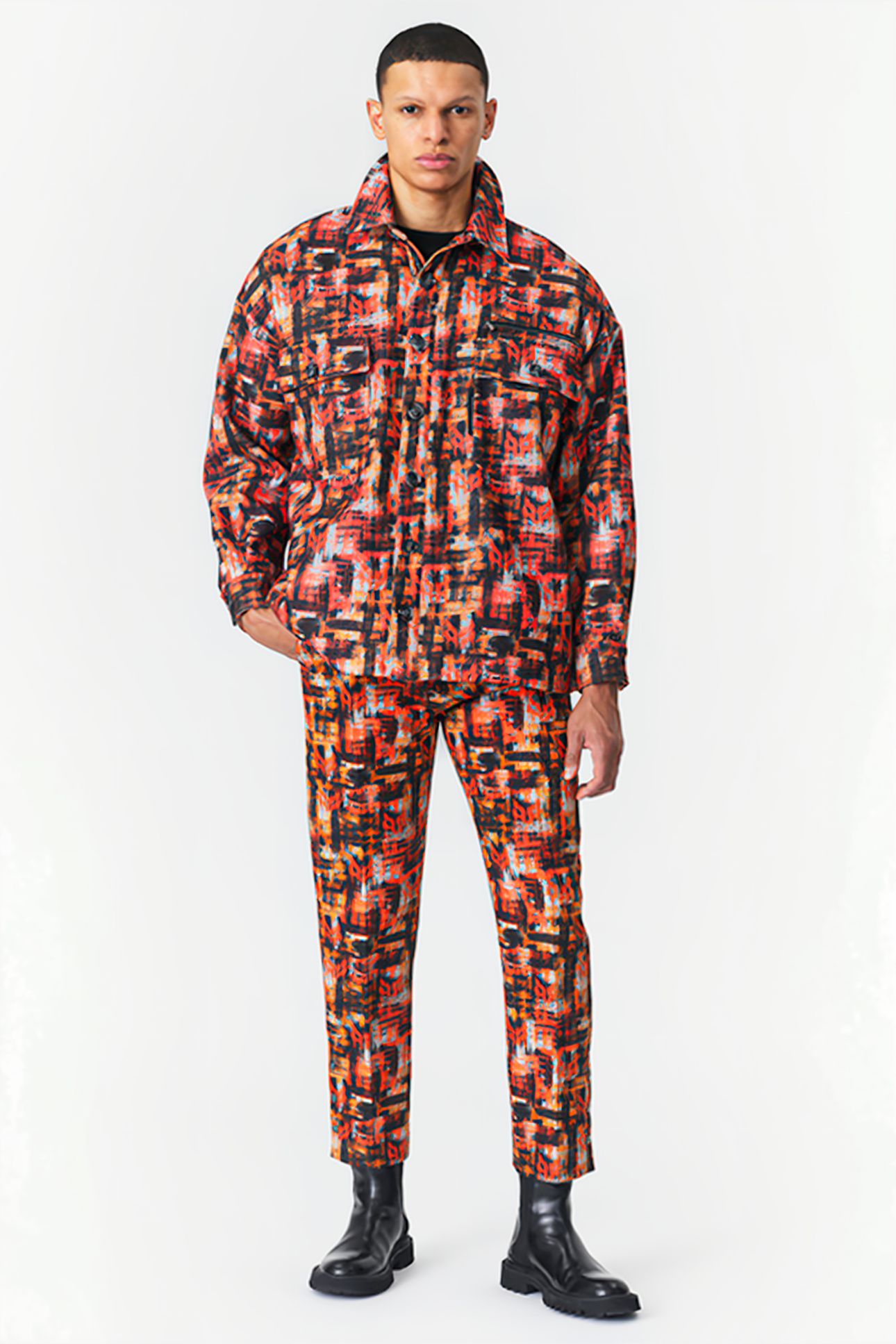 PRINTED SHIRT JACKET CHECK PRINT 2