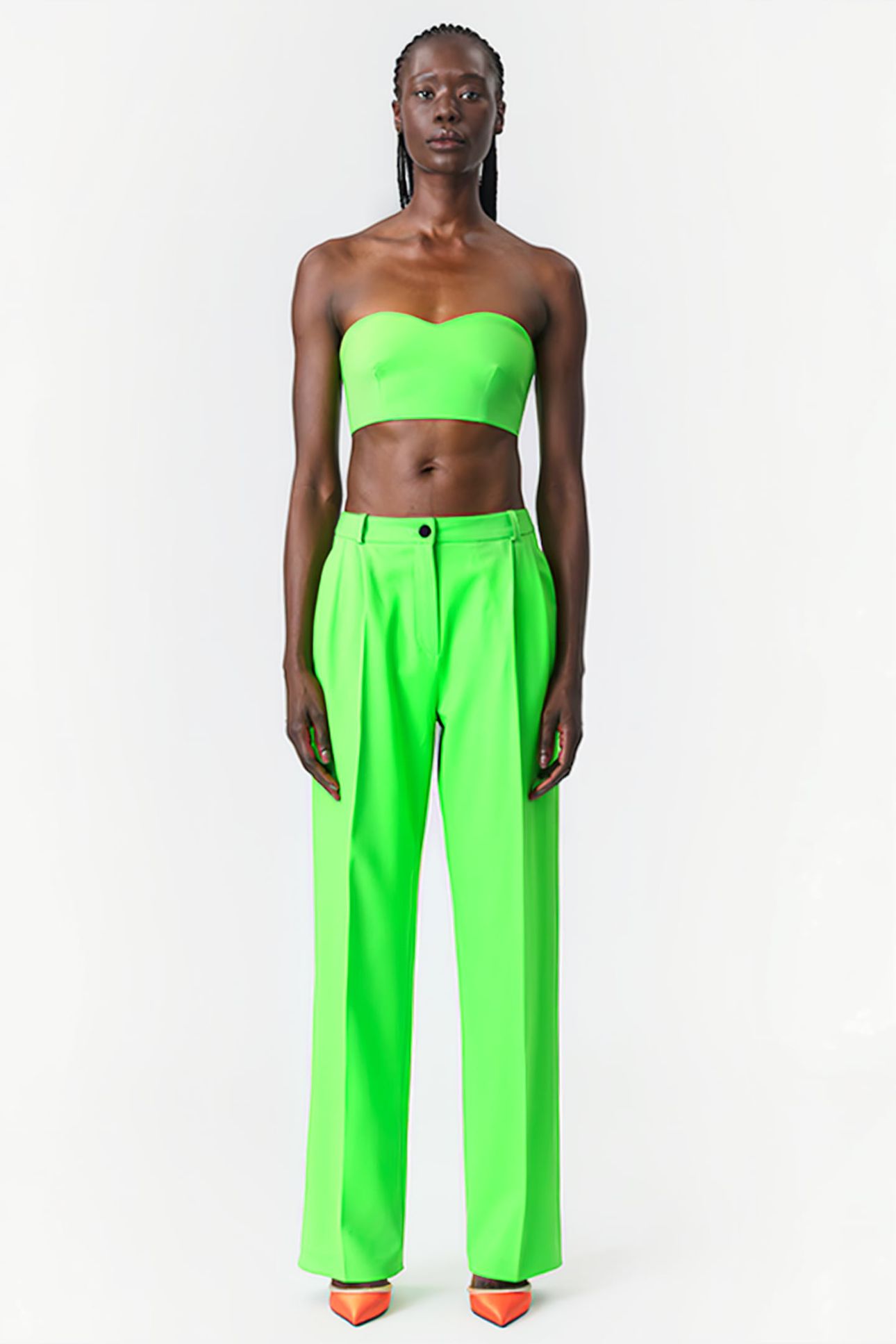 STRAPLESS BUSTIER TOP APPLE GREEN 1