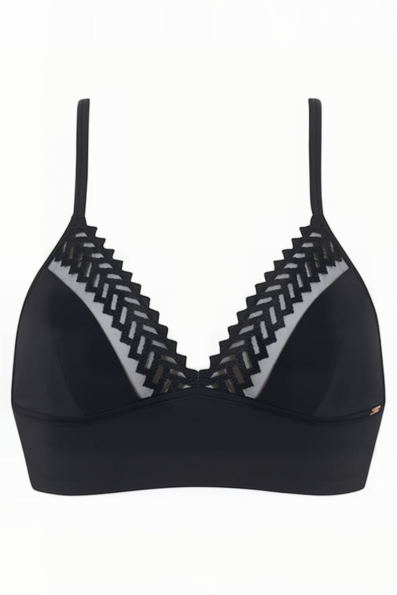 CO BRA WF TSHIRT TRIANGLE BRALETTE GRAP BLACK 1