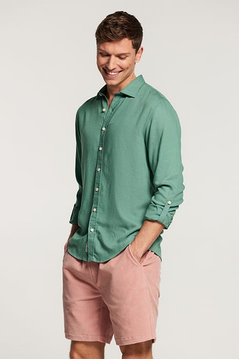 LUCAS LINEN SHIRT DEEP GRASS GREEN 7