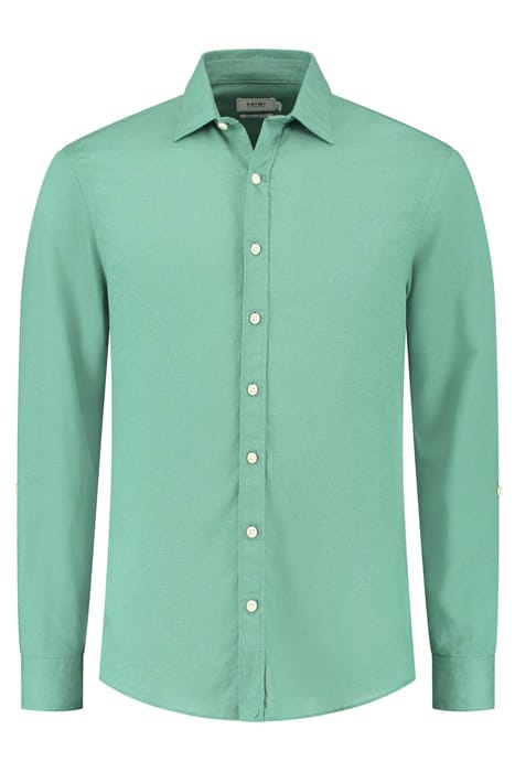 LUCAS LINEN SHIRT DEEP GRASS GREEN 1