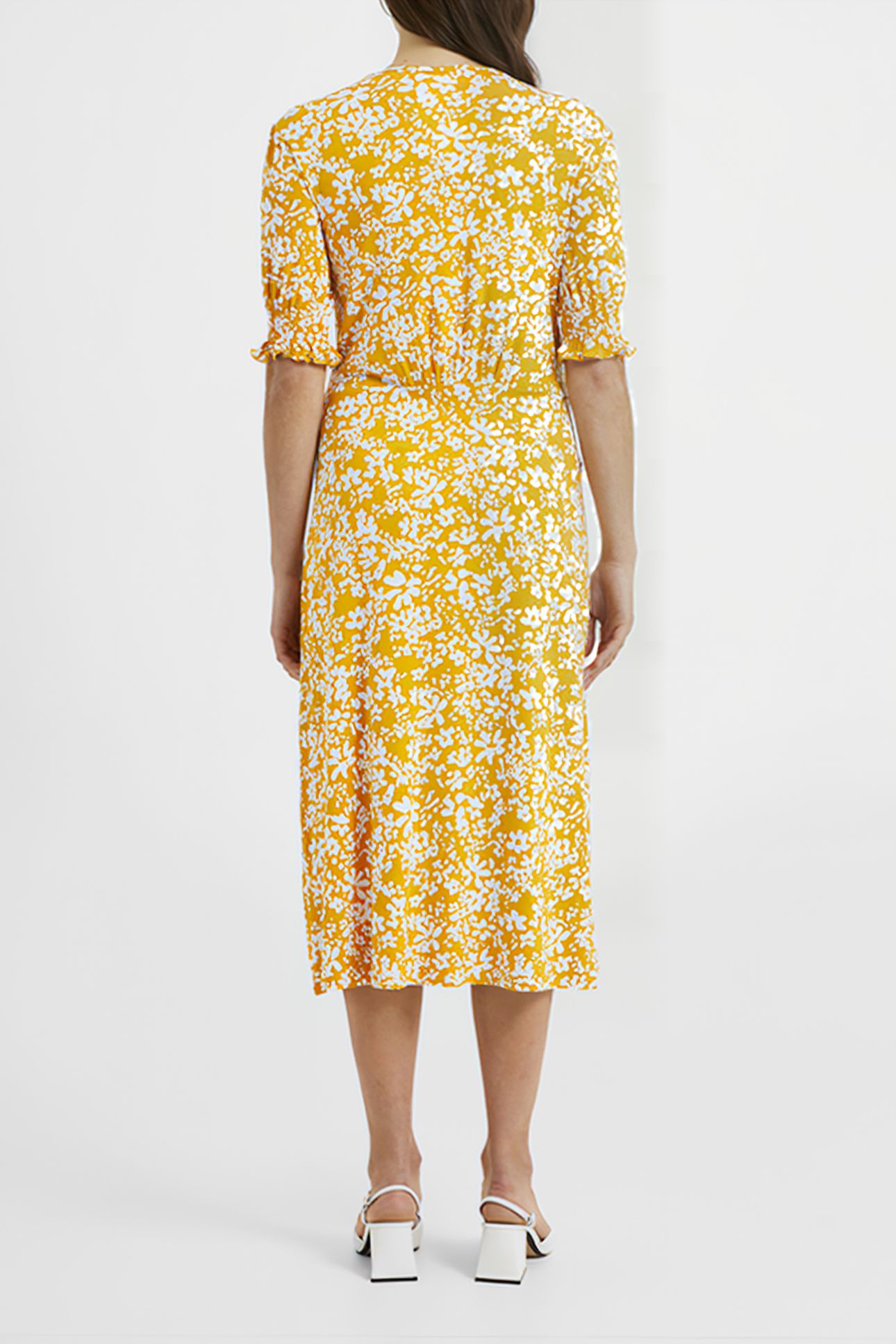 VEE BUTTON-THRU M SAFFRON / WHITE 4