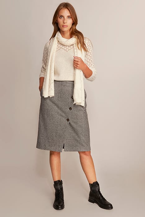 KNEESKIRT FRONT BTN CLOSURE BROWN 4