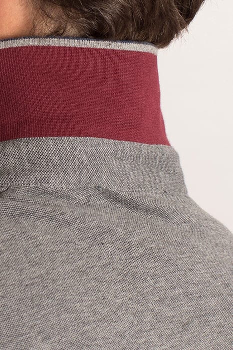 LUX DENIM CLR CF LS PIQ GREY 6