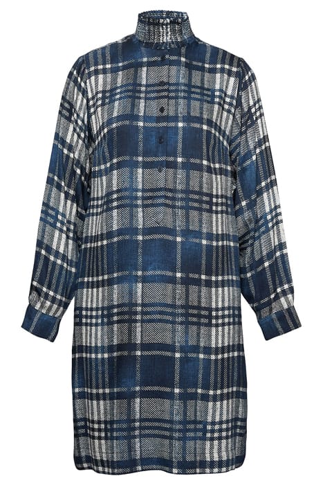 SMOCK COLLAR SHORT LS DRESS MULTI 1