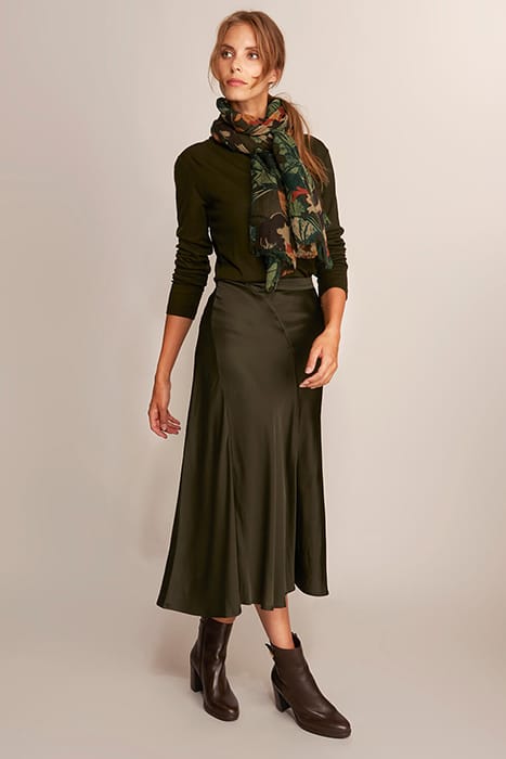 GREEN MIDI SKIRT 4