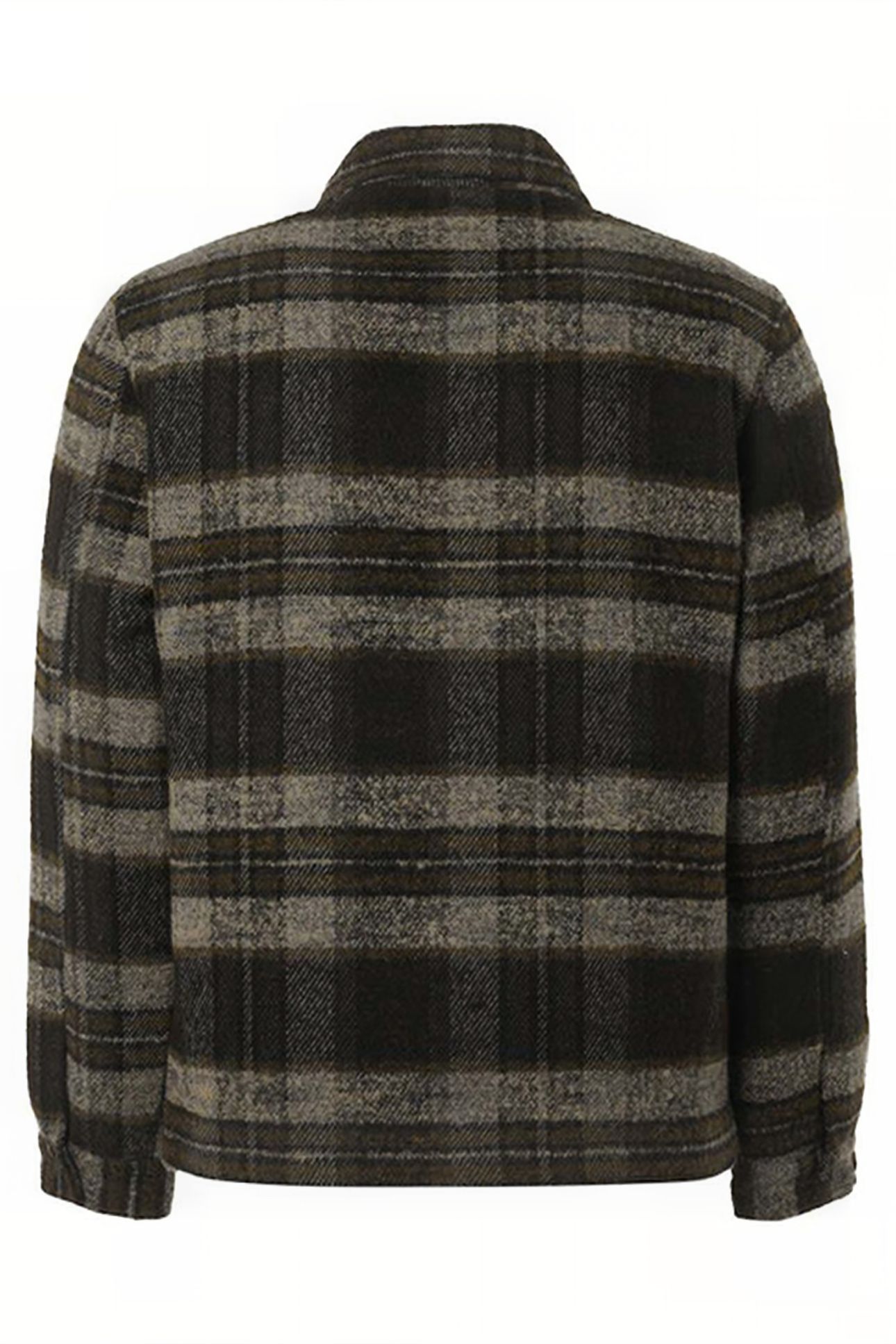 JACKET SHORT FIT KNITTED CHECK WITH WOOL BLACK 6