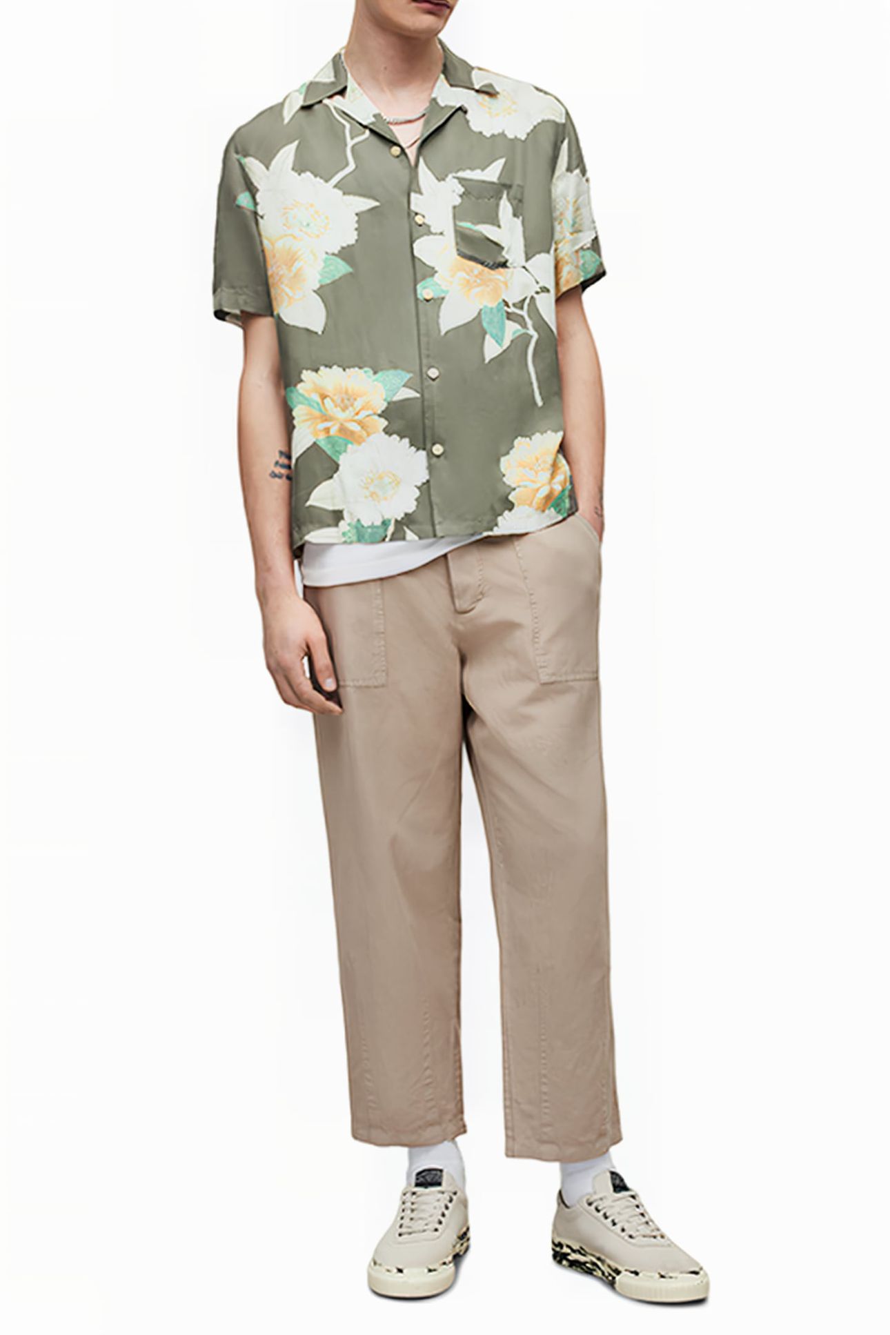 ARCHER TROUSER BLEACHED KHAKI GRN 2