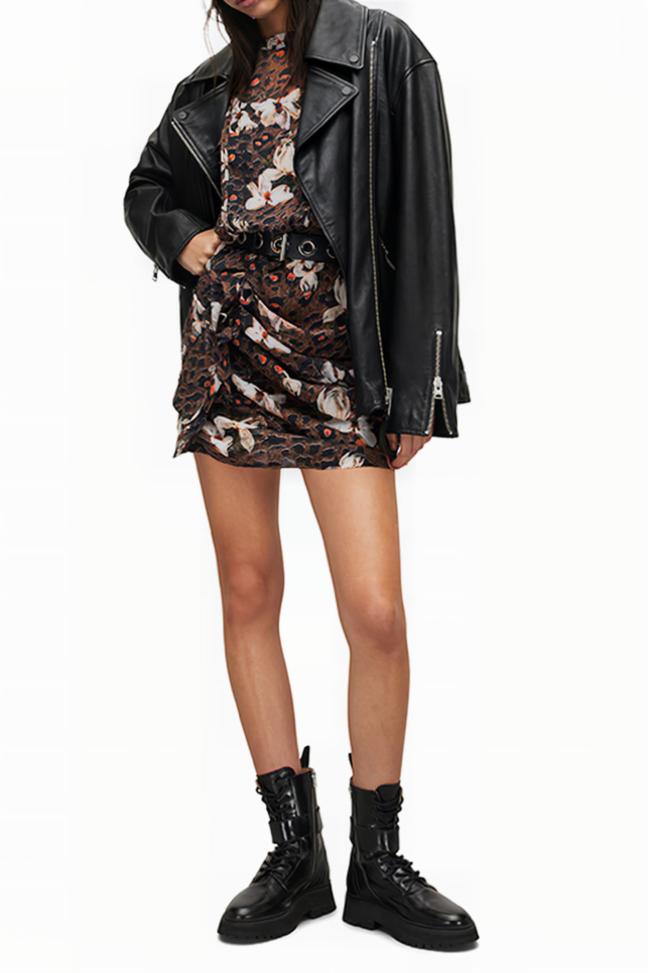 HALI ALESSANDRA DRES ANIMAL BROWN 4
