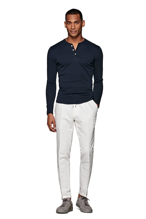 NAVY HENLEY T SHIRT 3