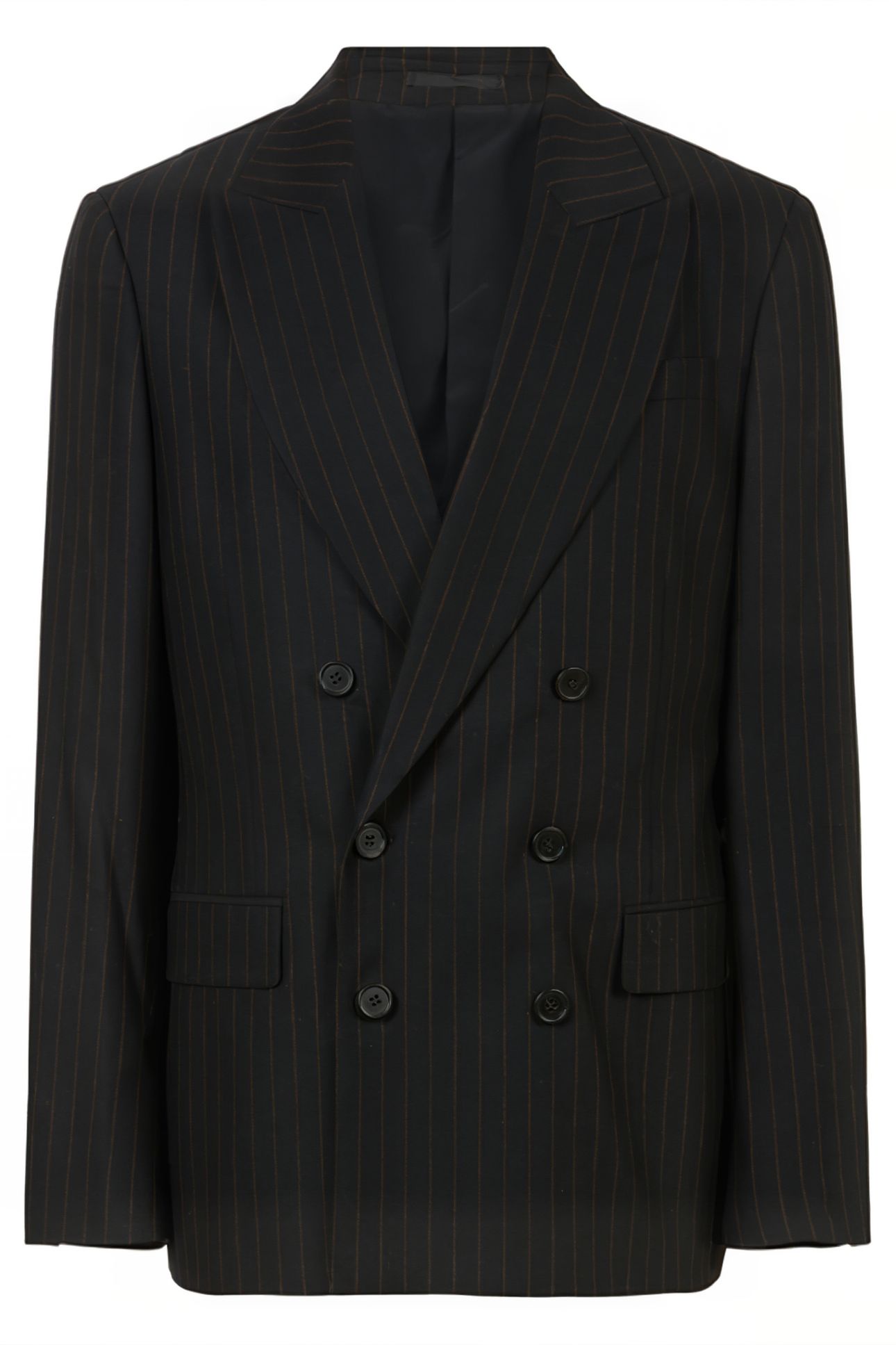 BLUES BLAZER PINSTRIPE BLK BRWN 4