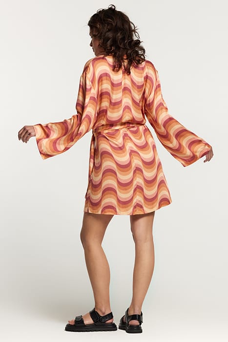 BIARRITZ WRAP DRESS GROOVY WAVE FROZEN CHOCO BROWN FROZEN CH 4