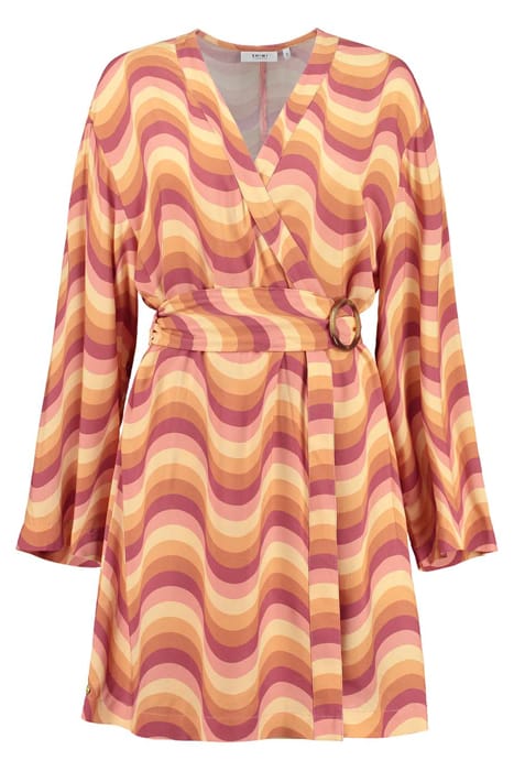 BIARRITZ WRAP DRESS GROOVY WAVE FROZEN CHOCO BROWN FROZEN CH 1
