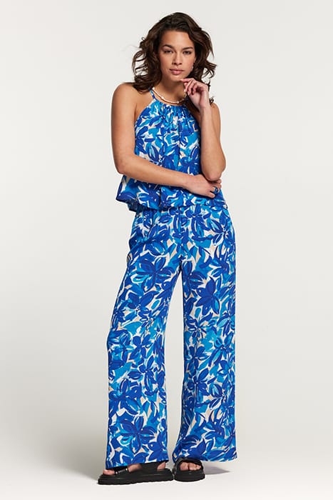 TOBAGO TROUSERS PAINTED FLOWER SPORTS BLUE SPORTS BLUE 6