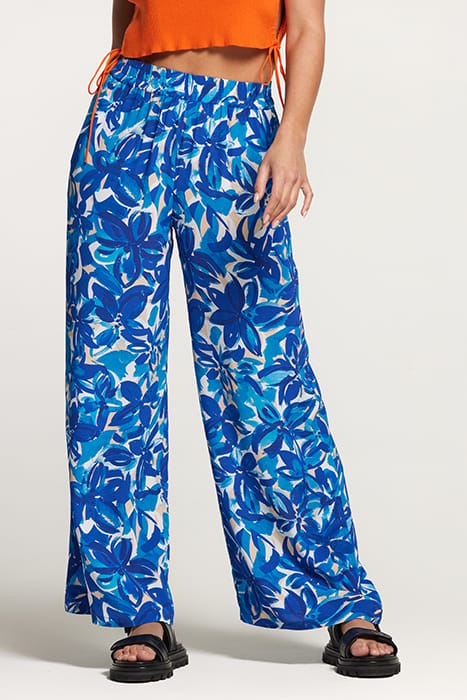 TOBAGO TROUSERS PAINTED FLOWER SPORTS BLUE SPORTS BLUE 2