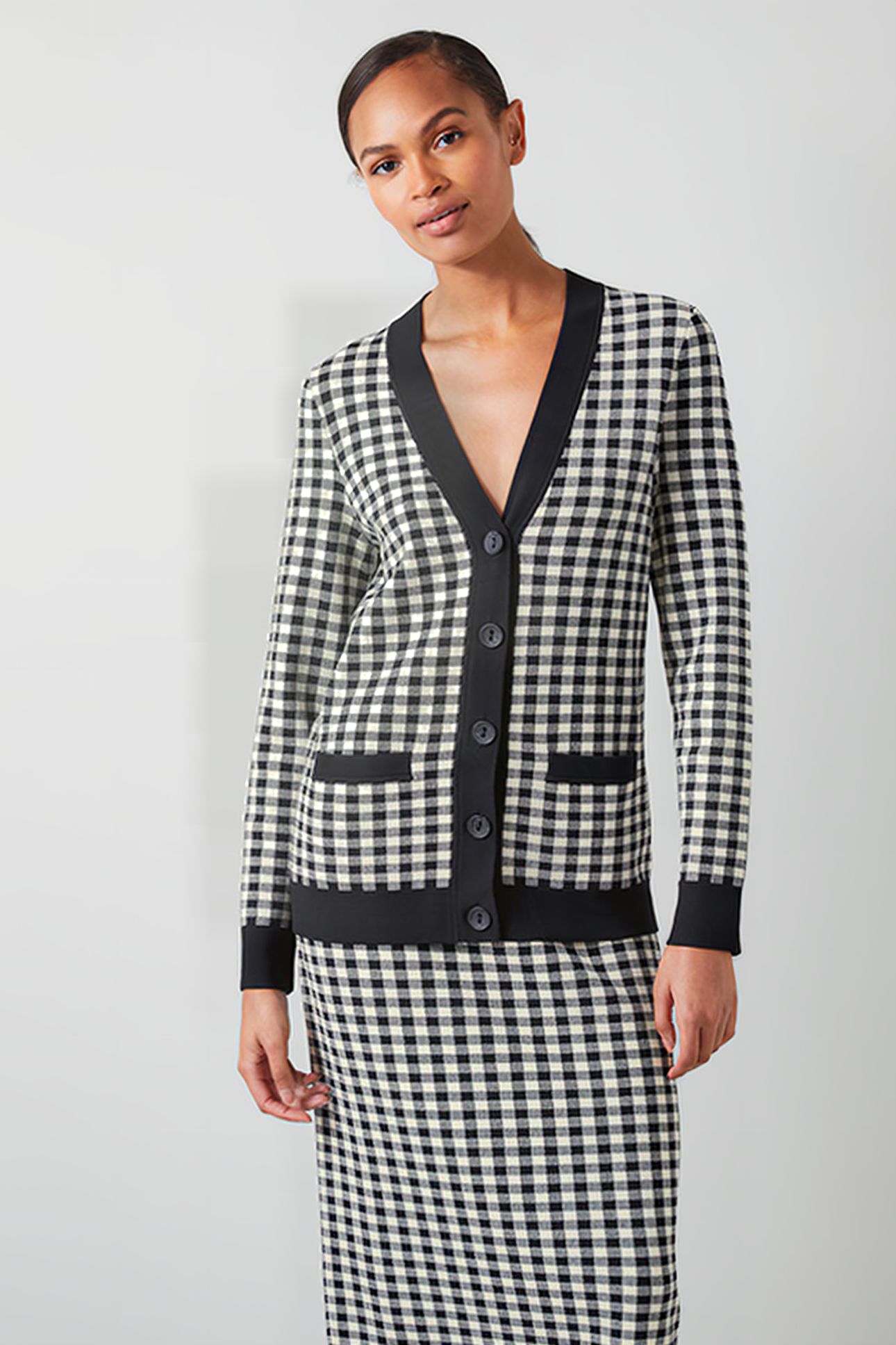 LEA MIDI SKIRT BLUE CHECK 4
