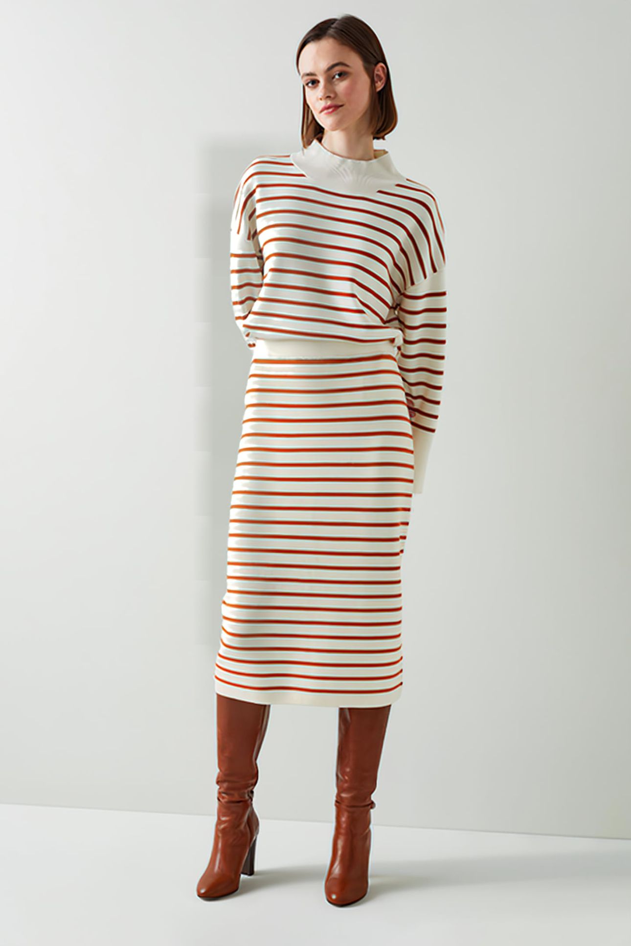 ISABELLA MIDI SKIRT CREAM 1