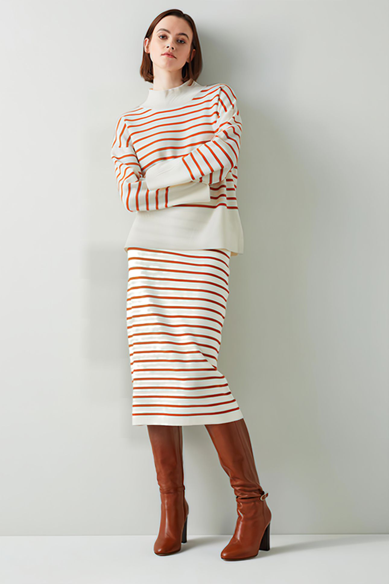 ISABELLA MIDI SKIRT CREAM 3
