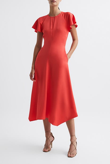 ELENI MIDI DRESS — CORAL 1