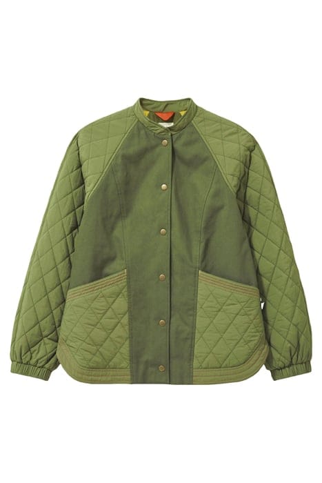 AVERY QUILTED JACKET KHAKI GREEN 1