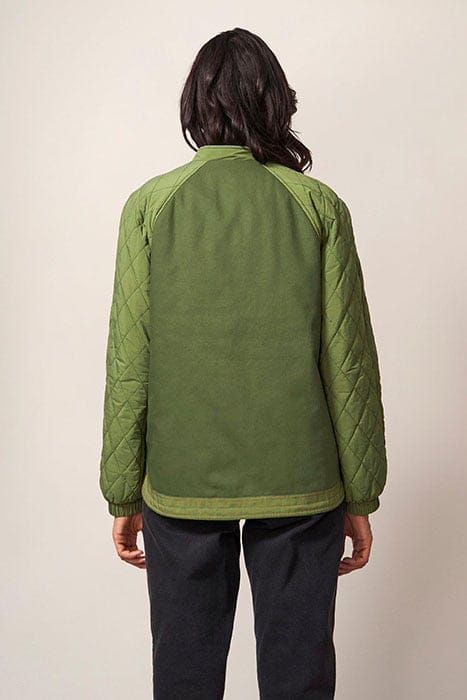 AVERY QUILTED JACKET KHAKI GREEN 3