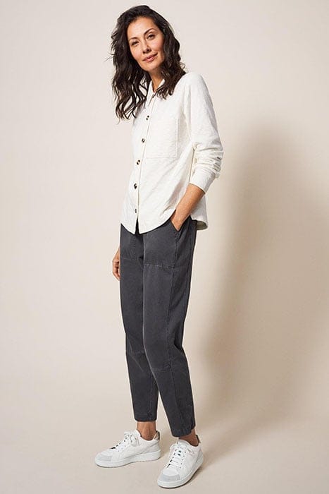 DOUBLE CLOTH JERSEY SHIRT PALE IVORY 2