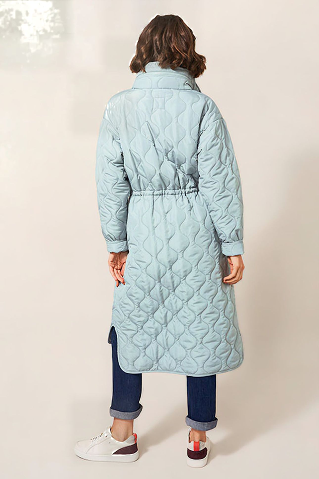 MADDISON QUILTED COAT MID BLUE 2