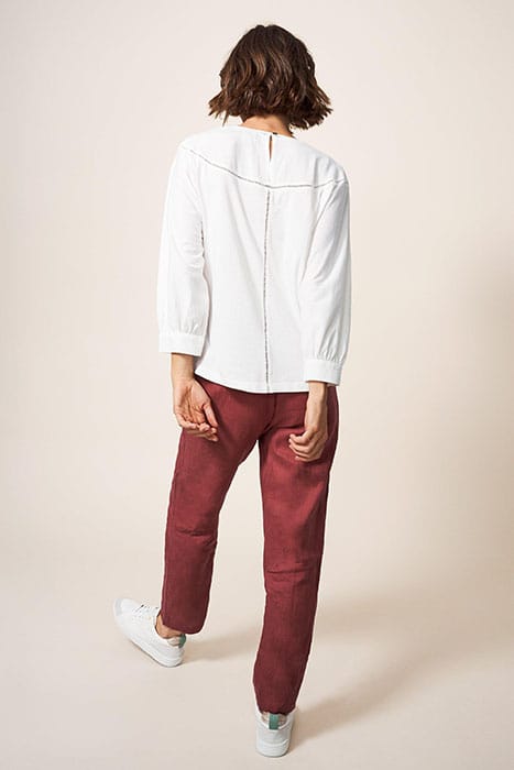 MOLLIE JERSEY MIX TOP BRILLIANT WHITE 2