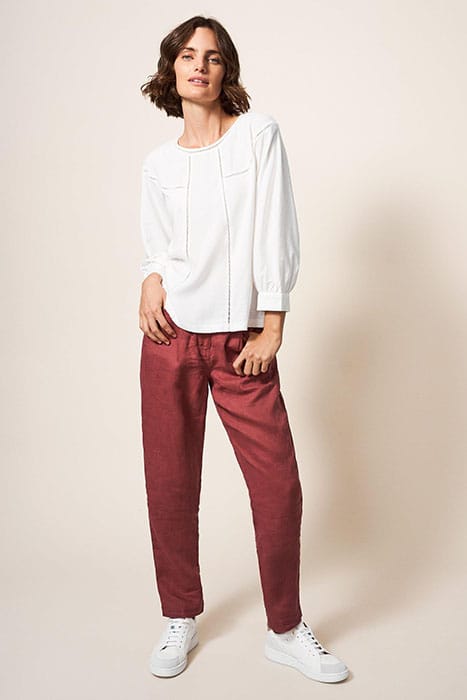 MOLLIE JERSEY MIX TOP BRILLIANT WHITE 1