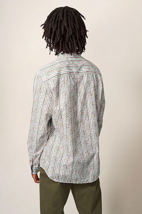 WARRICK ABSTRACT PRINTED SHIRT NATURAL MULTI 2