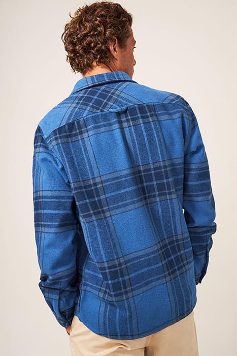 DARWEN CHECK OVERSHIRT DEEP BLUE 2