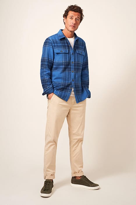 DARWEN CHECK OVERSHIRT DEEP BLUE 1
