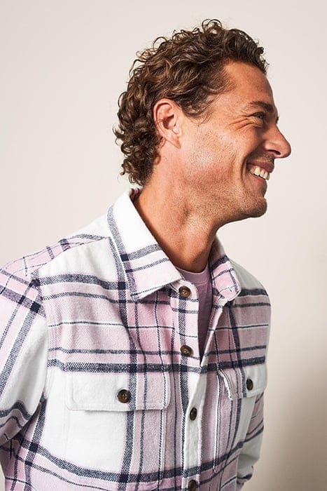 DARWEN CHECK OVERSHIRT DUSTY PURPLE 3