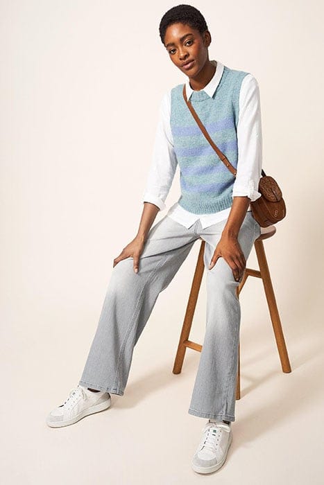HEIDI WIDE LEG JEAN LIGHT GREY 2