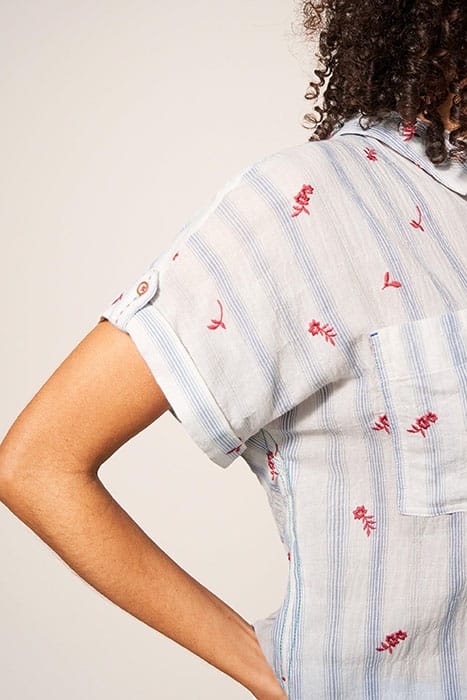 ELLA EMBROIDERED COTTON SHIRT WHITE 4