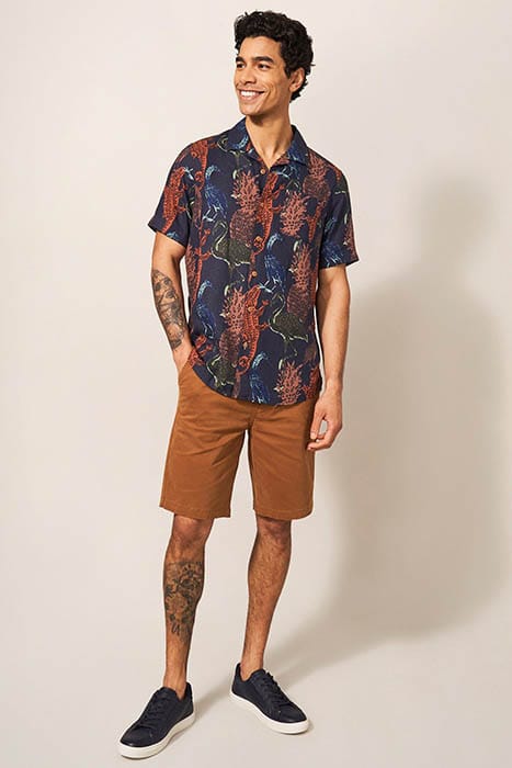 SAFARI PRINTED SHIRT DARK NAVY 1