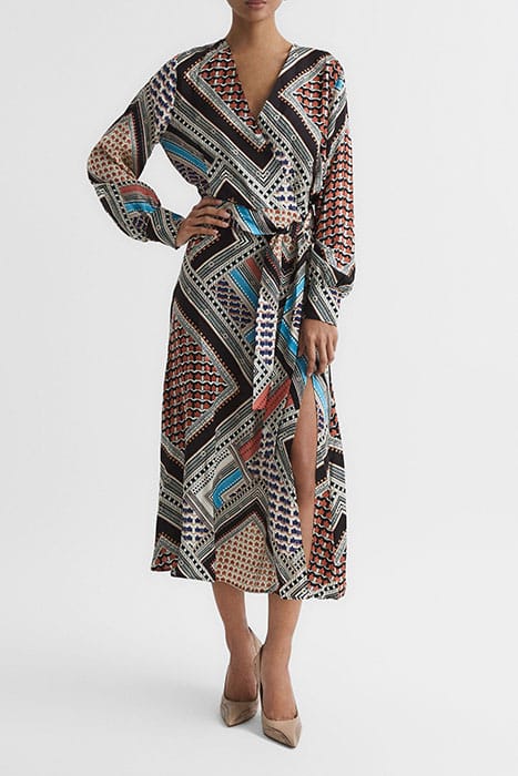 ALEGRA MIDI DRESS — PINK/BLUE 1