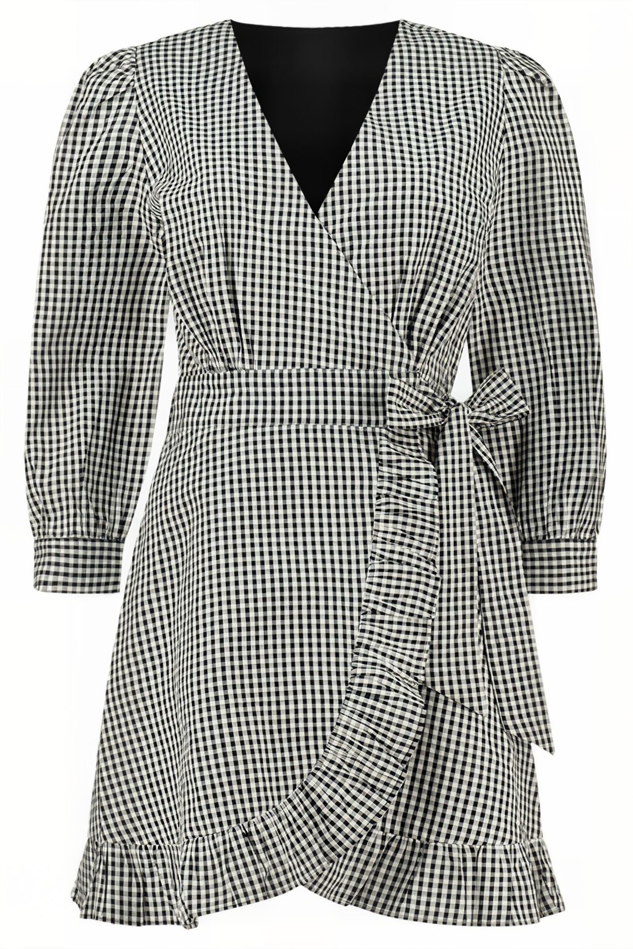 REE CHECK DRESS BLACK/WHITE 3