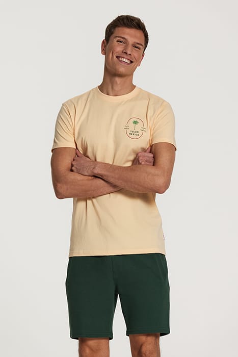 MEN TEE TULUM PALM CAYMAN PEACH ORANGE 1