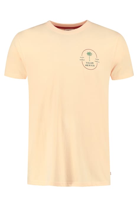 MEN TEE TULUM PALM CAYMAN PEACH ORANGE 7