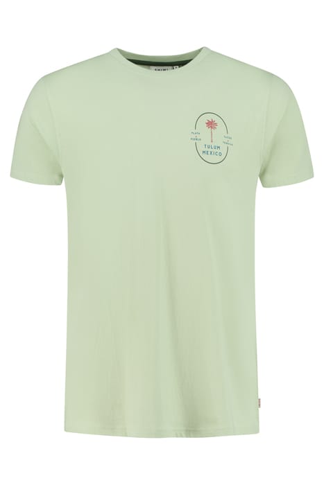 MEN TEE TULUM PALM FADED MINT GREEN 7