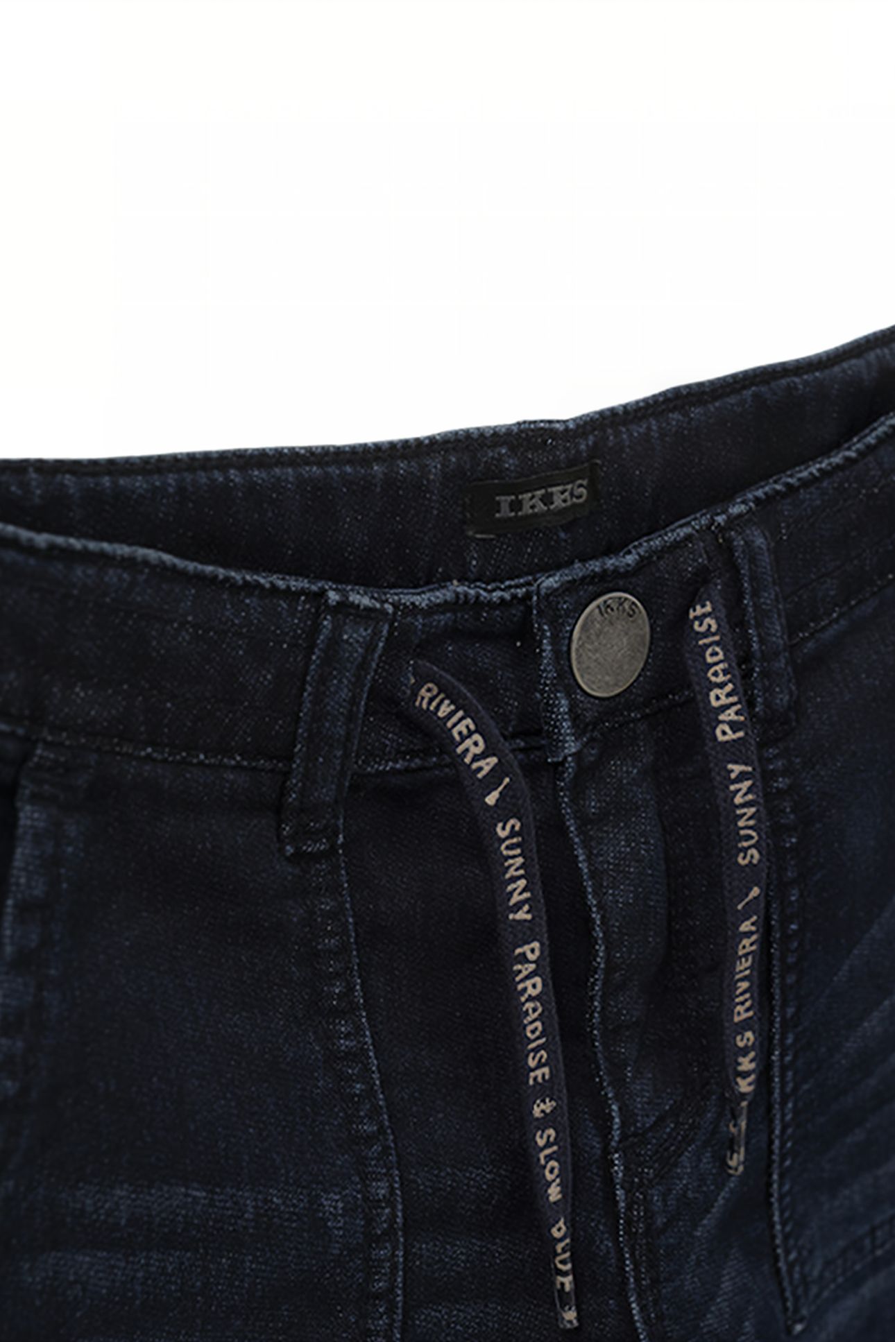 BOYS’ RAW DENIM BERMUDA SHORTS WITH SLOGAN CORDS 5