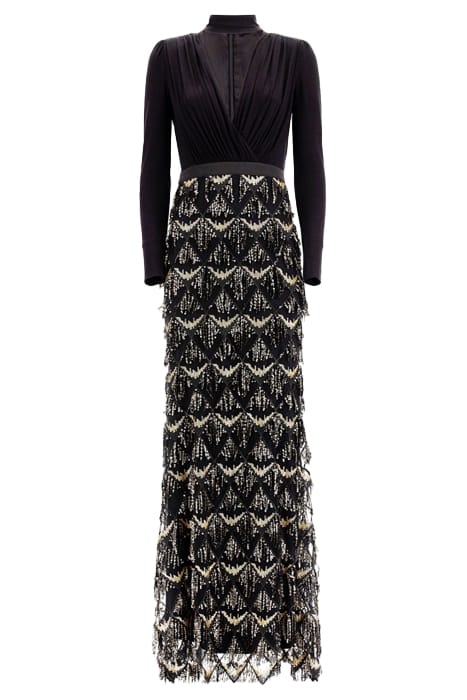 MARCIANO BY GUESS ABBY LONG DRESS JET BLACK 7