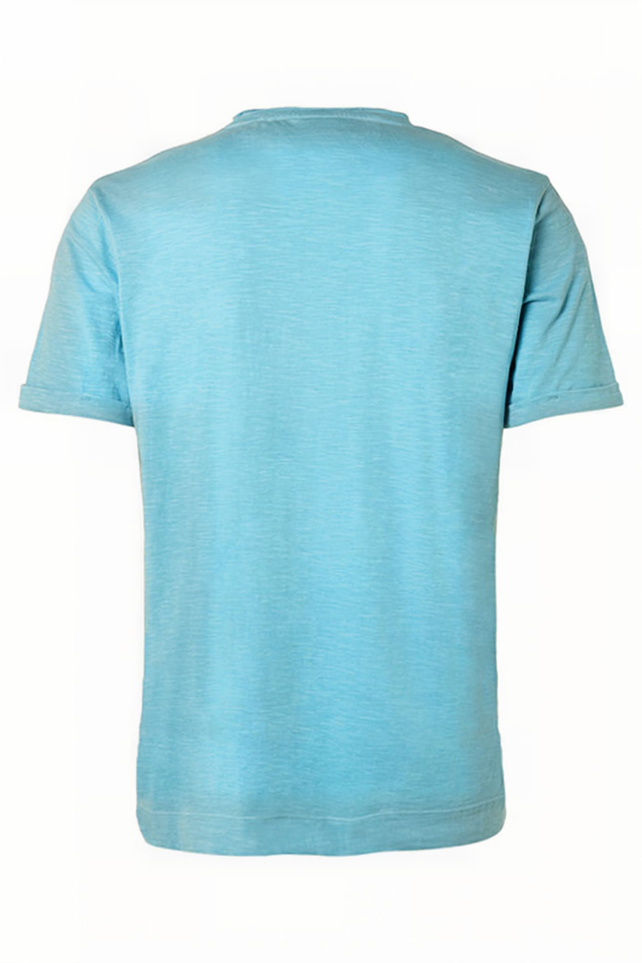 T-SHIRT CREWNECK PRINT GARMENT DYED LIGHT AQUA 5
