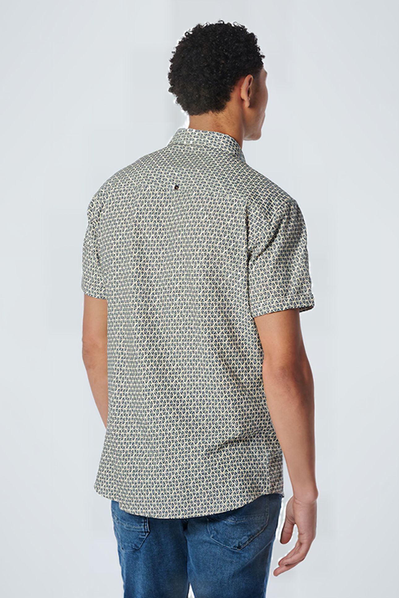SHIRT SHORT SLEEVE ALLOVER PRINTED OFFWHITE 2