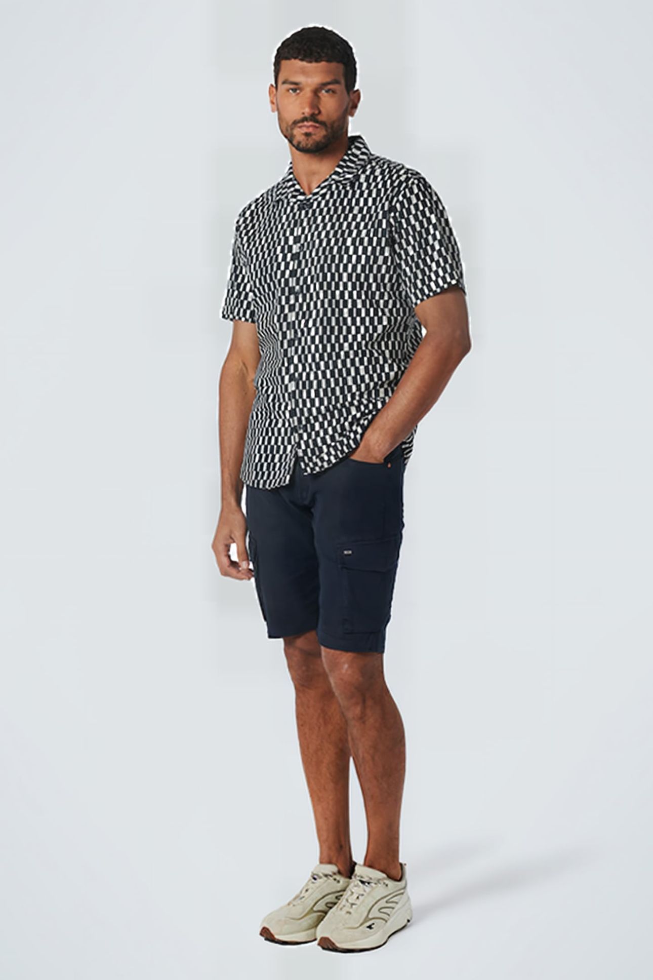 SHIRT SHORT SLEEVE RESORT COLLAR ALLOVER PRINTED NIGHT 3