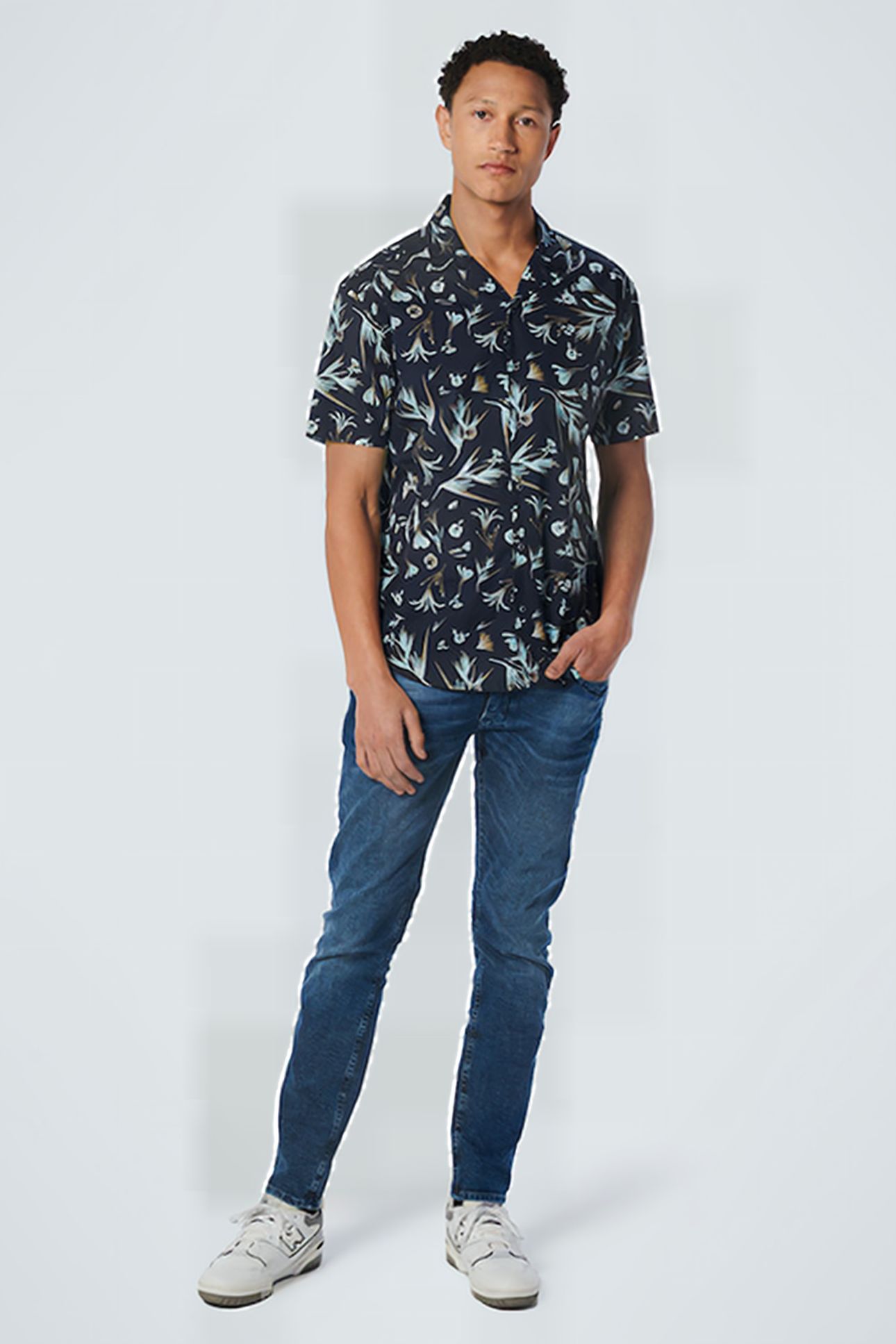 SHIRT SHORT SLEEVE RESORT COLLAR ALLOVER PRINTED NIGHT 3