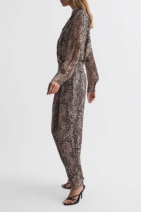 LEONA BROWN JUMPSUIT — THE MODEL IS WEARING A SIZE 8 4